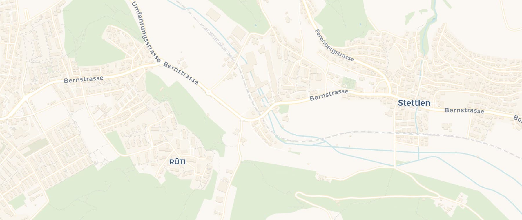 Map showing Rebus Labs AG at Bernstrasse 1, 3066 Stettlen, Switzerland